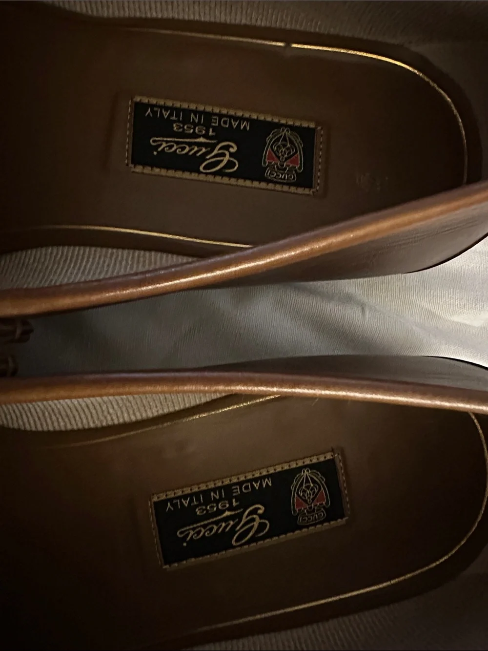 Gucci Men's Brown Leather Horsebit Loafers with Gold Hardware